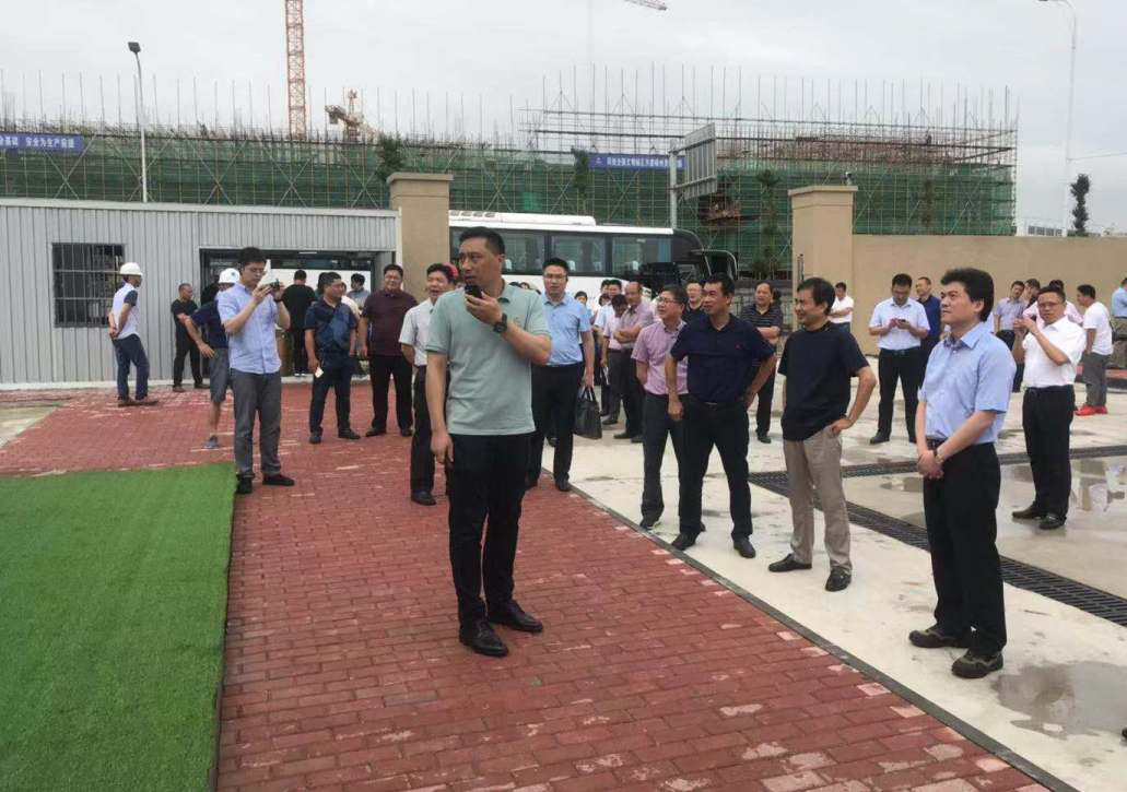 嵊州市市長嚴鋼、市人大主任、政協(xié)主席等相關(guān)領(lǐng)導(dǎo)負責(zé)人蒞臨考察集團重點建設(shè)情況