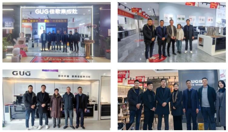 佳歌集成灶總裁袁海濱一行走訪考察安徽終端市場(chǎng)！