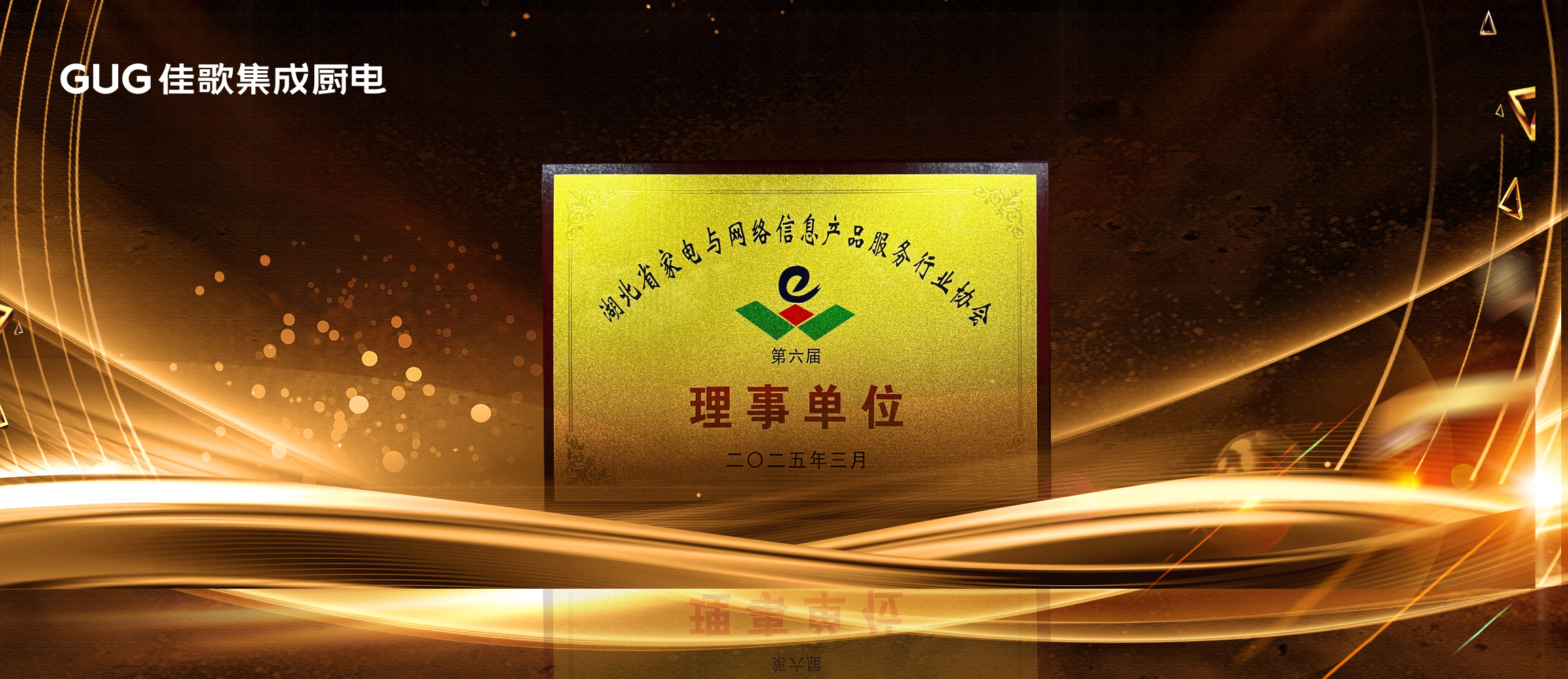 佳歌集成廚電榮獲“湖北省家電與網(wǎng)絡信息產(chǎn)品服務行業(yè)協(xié)會第六屆理事單位”